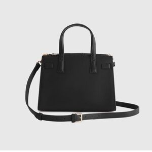 Quince Italian Small Triple Compartment Satchel NWOT